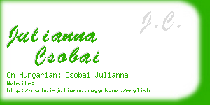 julianna csobai business card